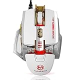 Digital Electronics E-Sports Gaming-Maus, mechanische Makro-Definitionsmaus, auswechselbare Handballenauflage Justiergewicht DIY-Maus, 12-Fach DPI einstellbar RRYY
