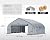 AMERLIFE 22.5 x 20FT Heavy Duty Double Carport, Galvanized Steel Frame Garage Shelter,Outdoor Storage, Waterproof 3-Layer PE Cover, Fits 2 Cars, Boat, Farm Equipment, Silver Gray