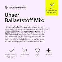natural elements Ballaststoff Mix – 600g – 9 natürliche Quellen – mit Inulin und Akazienfaser – vegan, ohne Zuckerzusatz (enthält von Natur aus Zucker) – in Deutschland produziert & laborgeprüft – Ansicht 3