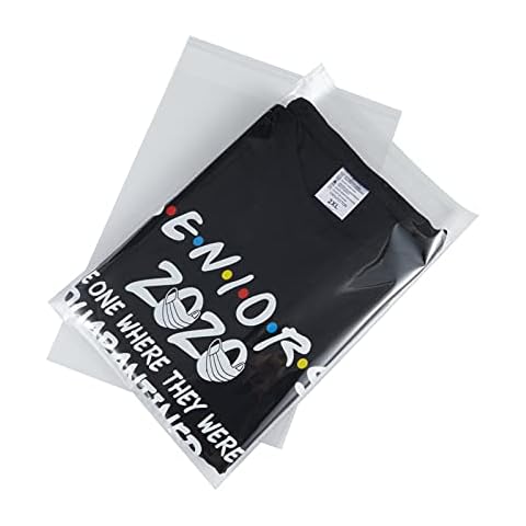LOOKSGO 50pcs 10x13 Inch Resealable Poly Bags Clear Bags for Packaging Clothing & T Shirts Self Sealing Bags Cover