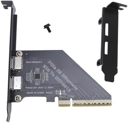 PCIe 4.0 X8 to Oculink Card, 128 GTs High Speed Data Transfer External Graphics Card, Secure Connection for NVMe SSD GPU eGPU Applications