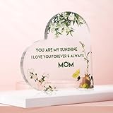Love Acrylic Block Gifts for Mom, Mother's Day Gift Present from Son and Daughter, Engraved Puzzle Piece Birthday Christmas Ideas Presents, Cool Gifts for Mothers Under 10 Dollars, Style 3