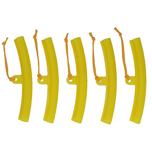 AMAKO 5Pcs Motorcycle Wheel Rim Protector: Durable Polyurethane Tire Changing Tools, Yellow Rim Saver, Strong Elasticity (20cm/7.87in)