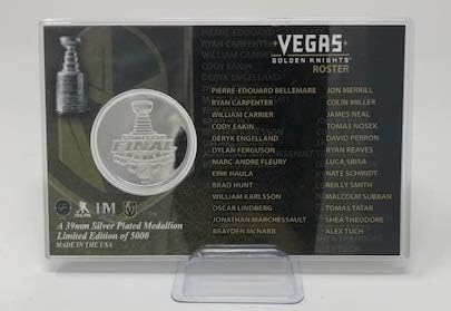 The Highland Mint Vegas Golden Knights 2018 Stanley Cup Final Dueling Silver Coin Card