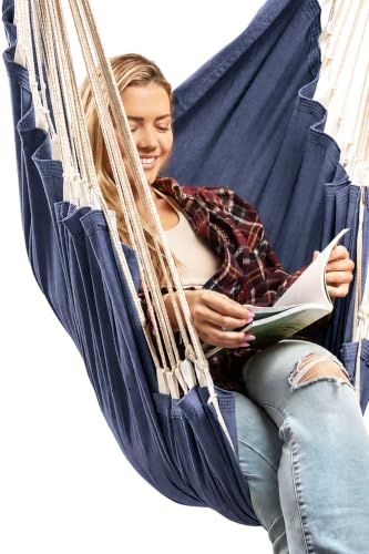 Image of Hanging Hammock Chair Swing - Outdoor & Indoor - Hammock Swing Chair
