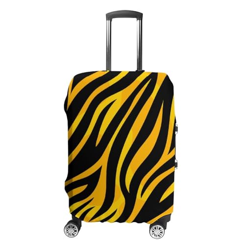 Yellow Tiger Skin Pattern Luggage Cover Travel Suitcase Cover Luggage Protector 22-24 Inch
