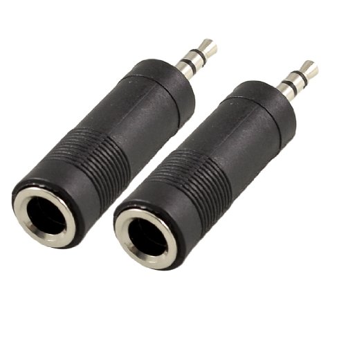 uxcell adaptador Jack audio 3.5mm macho a 6.35mm hembra 2 piezas
