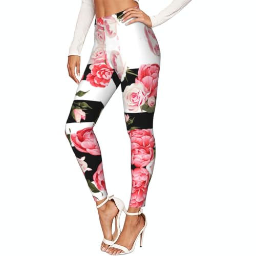 Leggings de flores mujer pantalones suaves de entrenamiento sin rozaduras para gimnasio