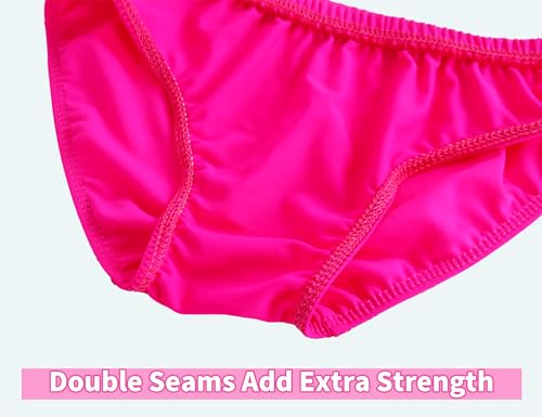 Image of Snowheart Girls Swimsuit Size 7-8 Years Old Soild Rose Red Two Pieces Breathable Rash Guard Set