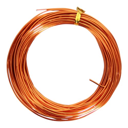Chudeng 50 Feet Orange Aluminum Craft Wire, 16 Gauge 1.5mm Thickness Sculpting Wire, Armature Wire for Sculpting, Bendable Metal Craft Wire for Making Dolls Skeleton DIY Crafts