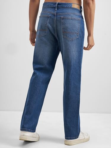 Image of Highlander Men's Straight Relaxed Fit Jeans | Stretchable | Everyday Comfort & Style| Jeans for Man|Premium Cotton Blend