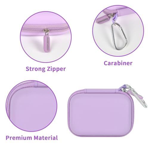 Image of ANKHOH Carrying Case for Crucial X10 /X9 Pro 4TB /2TB /1TB Portable SSD USB-C | Hard EVA Shell, USB-C Cable Storage, Compact Travel Organizer, Case Only, For Photographers Office Users & Gamers, Purple