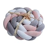 HEQUN Trenza Protector de Cuna, 2m Parachoques, Para Guarder