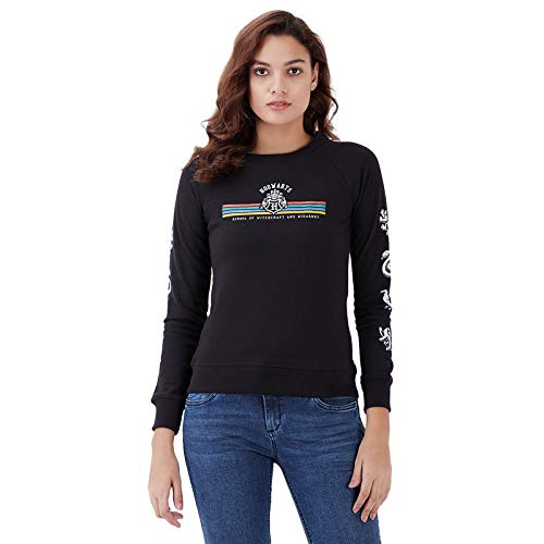 Harry Potter Black Full Sleeve Women Sweatshirt