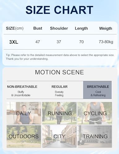 Image of Venzina Men's Cooling Sleeveless Shirt - Quick Dry Athletic Vestfor Cycling & Gym, Breathable Casual Tank Top with SeamlessFit | All-Day Comfort for Workout and Lounge