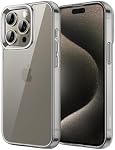 JETech Case for iPhone 15 Pro 6.1-Inch, Non-Yellowing Shockproof Phone Bumper Cover, Anti-Scratch Clear Back (Natural Titanium)