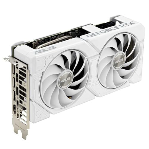 Image of ASUS Dual GeForce RTX 4060 EVO White OC Edition 8GB GDDR6 Gaming Graphics Card White (Nvidia GeForce RTX4060 DLSS3, 246 AI Tops, PCIe 4.0, 1x HDMI 2.1a, 3X DisplayPort 1.4a,