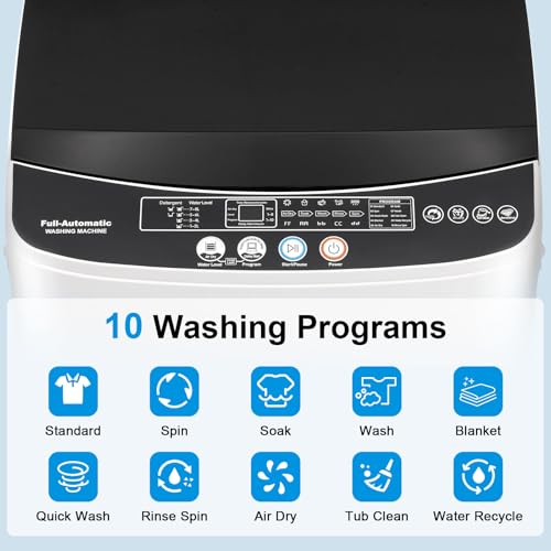 Image of DOGHLY Portable Washing Machine for Apartments, 17LBS Small Washer & Spiner