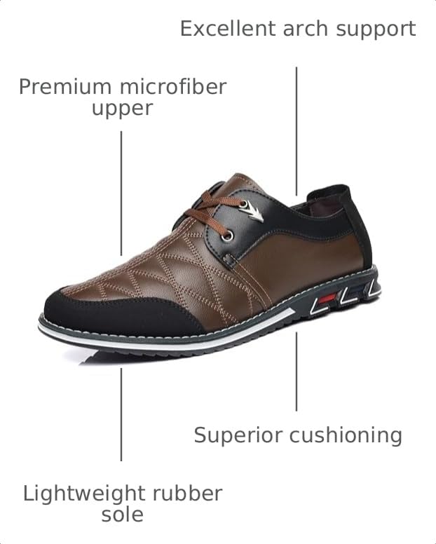 Image of COSIDRAM Mens Casual Shoes Fashion Sneakers Dress Shoes for Men Walking Shoes Business Office Comfort Loafers