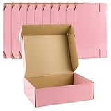 Frametory 10x8x3 Pink Shipping Box, Pack of 26 Corrugated Cardboard Boxes for Mailing, Packing, Small Business Gifts Wrap Boxes With Lid