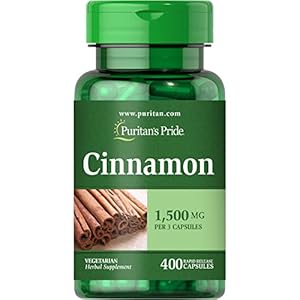 Cinnamon 500 Mg Capsule, Helps Support Sugar Metabolism, 400 Count by Puritan’s Pride