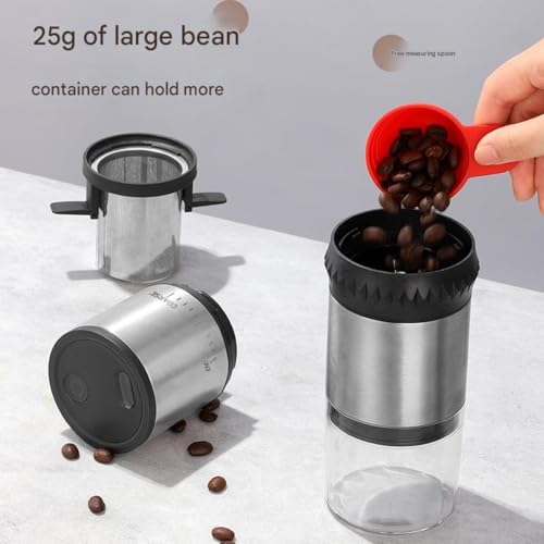 Cafetera portátil con molinillo y taza de 150 mL miniatura 4