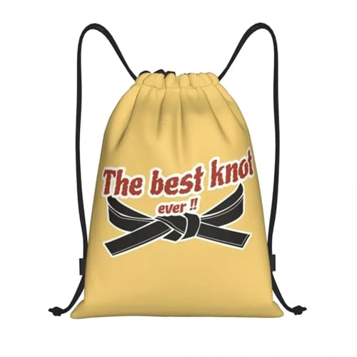 GTTDFASJ Cinturón de karate personalizado las mejores bolsas con cordón y nudo para hombres y mujeres mochila ligera para artes marciales deportes gimnasio y almacenamiento.