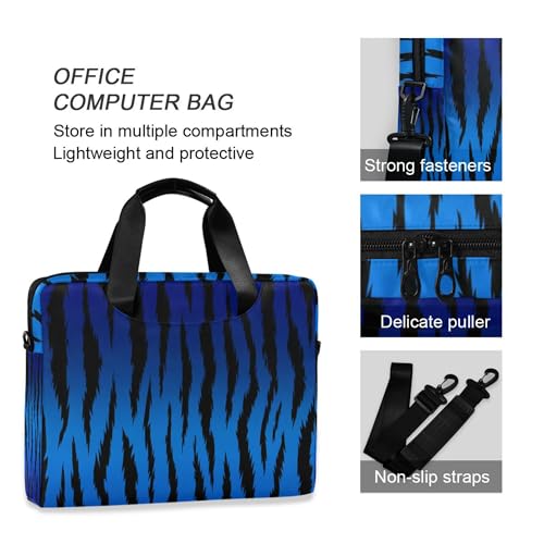 Funda para portátil ALZA con estampado azul a rayas miniatura 5