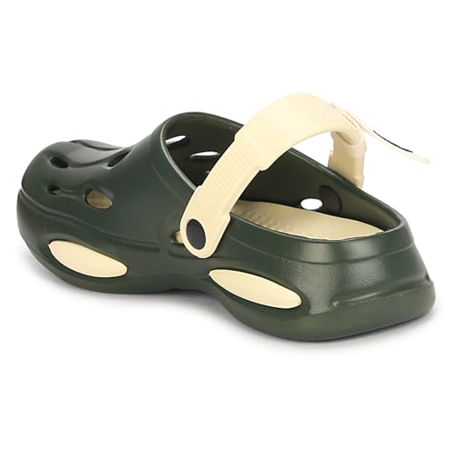 Image of Kraasa Glide Gear Men's Eva Casual Clogs for Everyday use | Sandals with Adjustable Back Strap | Lightweight, Comfortable | Stylish and Waterproof Mules