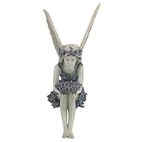 Design Toscano Eu41620 The Sunflower Fairy Garden Statue Bird Feeder, 20 Inch, 13" Wx20 Dx19.5 H, Two Tone Stone #TOP3