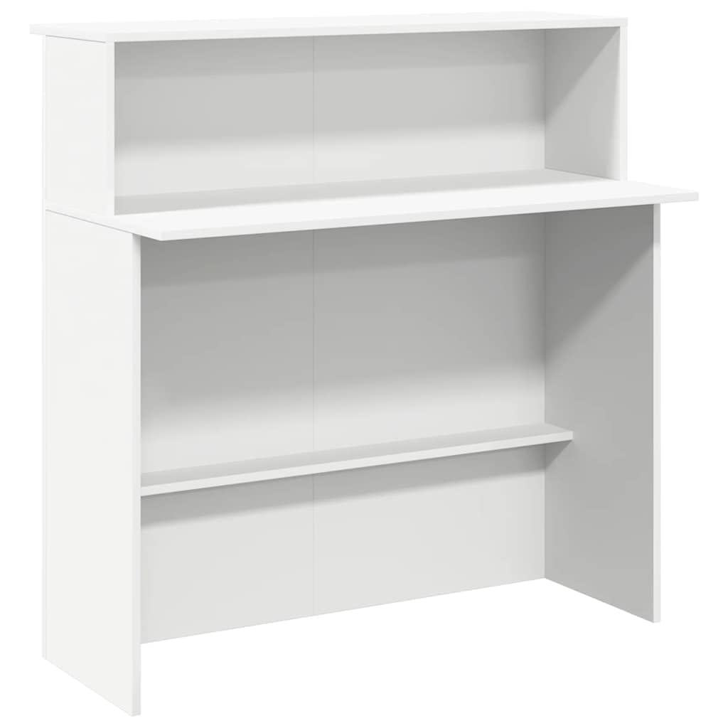 vidaXL Mostrador de recepción Blanco 100x50x103,​5 cm Madera de ingeniería