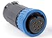 Conxall 3280-8Sg-328Cc3 Multi-Con-X, Blue Coupling Straight Cable Plug 8 Socket - Crimp Contacts