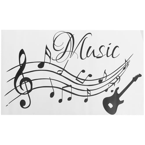 ANDRESLAD Stickers Muraux Notes Musique Autocollants Décoration Murale Chambre Salon Auto-adhésifs Amovibles Design Clé de Sol pour Intérieur