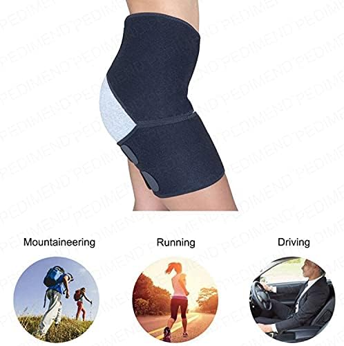 Solace Care Adjustable Hip Groin Stabilizer and Hip Brace for Sciatica Pain Relief, Thigh Leg Compression Support Wrap Sleeve for Pulled Muscles, Hip Joint Pain, Quad Hamstring Joints Recovery