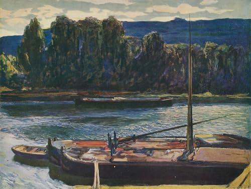 Toile Soirée sur la Seine par Alexander Jamieson Impression Peinture Huile 60x90cm