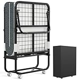 Yornoli Folding Bed with 12.5cm Thick Luxurious Memory Foam Mattress for Bedroom, Office