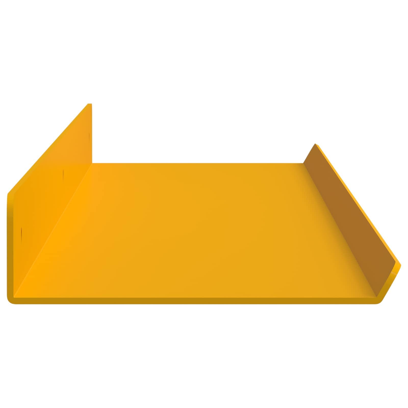 Hothingwell Schweberegal, 2 Stück, Senfgelb, 80 x 9 x 2,5 cm, Stahl | Minimalistisches Design, matte Oberfläche, für Wohnzimmer oder Büro, einfache Reinigung mit feuchtem Tuch