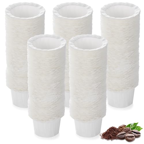 Eco-Friendly Disposable Paper Coffee Filters for Keurig K Cup Brewers - Reusable Cups Compatible (Pack of 500)