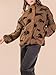 Joiemont Womens Western Horse Printed Fleece Jacket Button Teddy Jacket Sherpa Fluffy Jacket Outwear(0737-Brown-M)