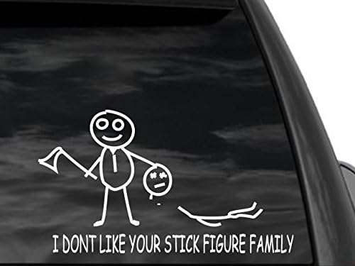 FGDCar Funny Stick Figure Murder Window Decal 12"x6" Car Truck SUV