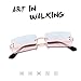 ADE WU Vintage Rimless Sunglasses for Women Men Fashion Frameless Colored Rectangle Sunglasses Blue Pink Tinted Lense