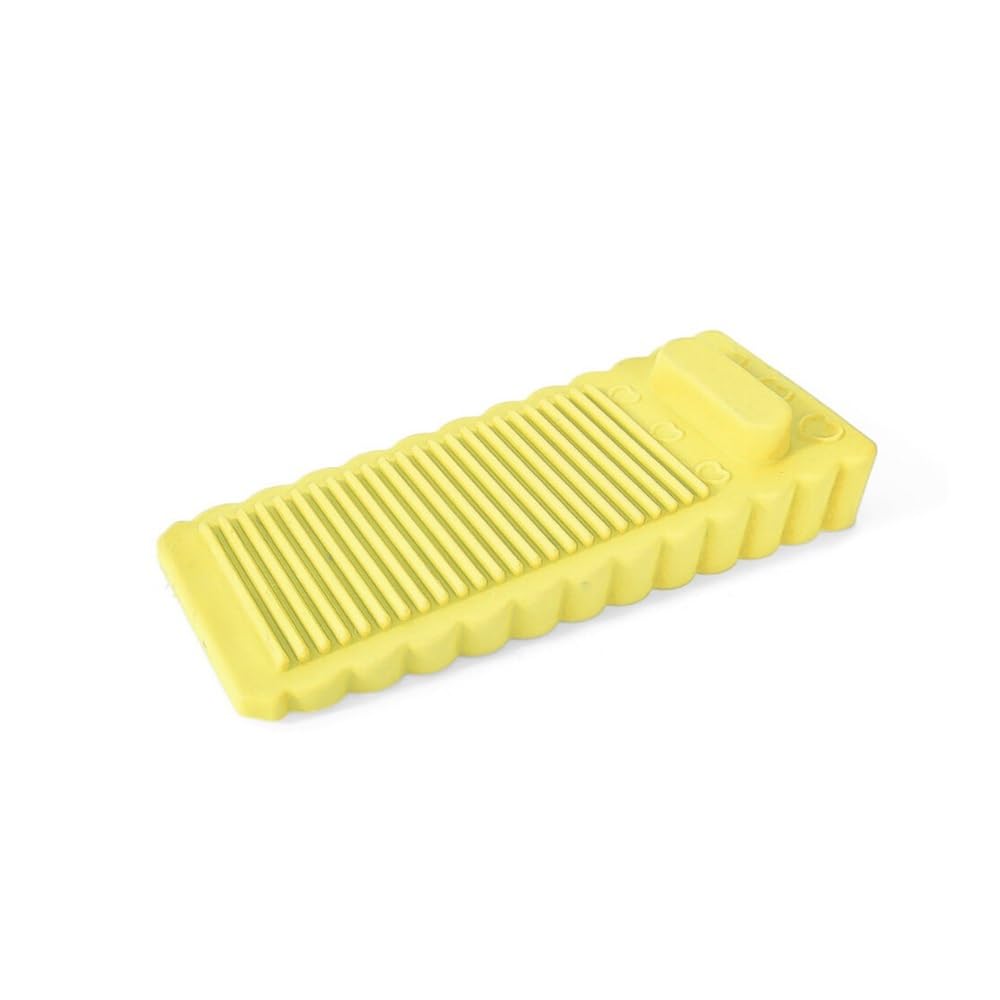 Silicone Door Stopper Reusable Shock Absorbent Block Wedge Doorstops Door Handle Stopper Home Office Door Anti-Collision Stopper(Yellow)