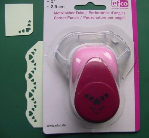 Efco Corner Punch M Hearts 25 mm, Pink, 20 x 10 x 4 cm