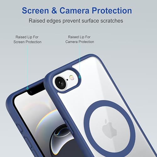 Image of Zapcase Back Case Cover for iPhone 16e | Compatible for iPhone 16e Back Cover | Scratch-Resistant | Navy Blue