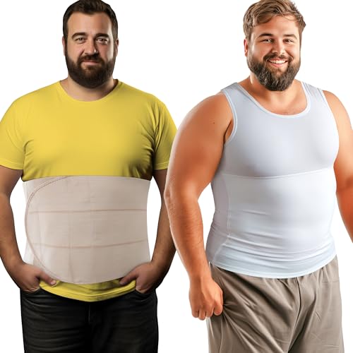 Faja Abdominal y Camiseta Compresiva Para Hombre Grande miniatura 1