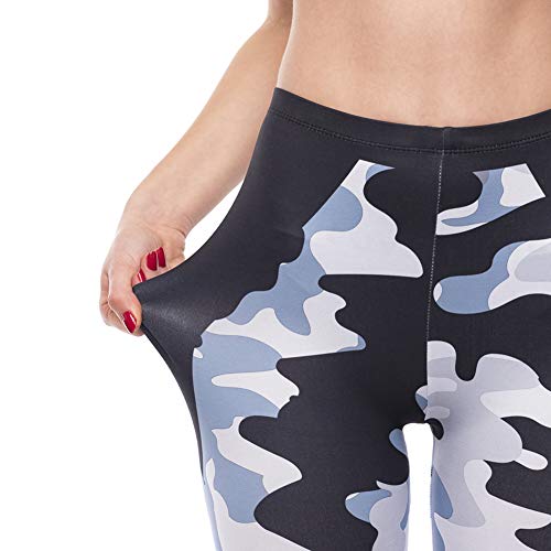 Kanora Black Camouflage Seamless Workout Leggings - Women’s 3D Printed Yoga Leggings, Tummy Control Running Pants (Camouflage, One Size) #TOP2
