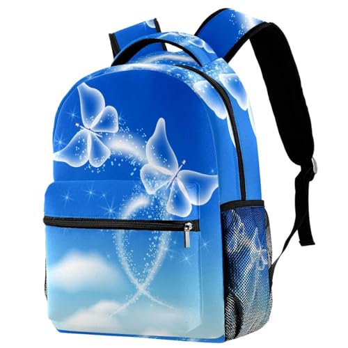 Sac de voyage décontracté à motif papillons bleus pour vos weekends et sorties
