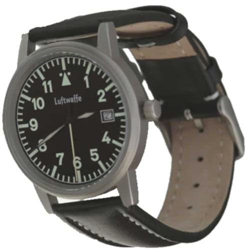 Montre d'aviation homme LUFTWAFFE montre armée de l'air acier étanche