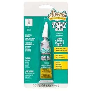 Aleene's 21709 Jewelry & Metal Glue, 0.7 oz - Instant Adhesive, Permanent Bond, Waterproof, Dries Clear, Ideal for Repairs