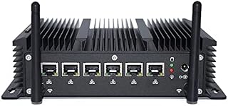 Micro Firewall Appliance Fanless Mini PC 4 Lan, Firewall Mini PC Celeron J4125,4 x I225-V NIC,Support PF-sens, AES-NI,12V,Wifi,HD-MI,VGA, USB 3.0,8GB RAM/256GB SSD